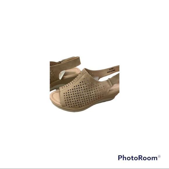 Jeossy woman’s platform sandal nude size 7 - Picture 3 of 4